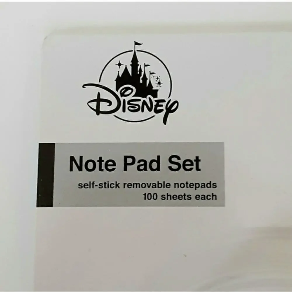Disney Parks Mickey Mouse Note Pad Set Disney Sticky Notes Four Pack NWT